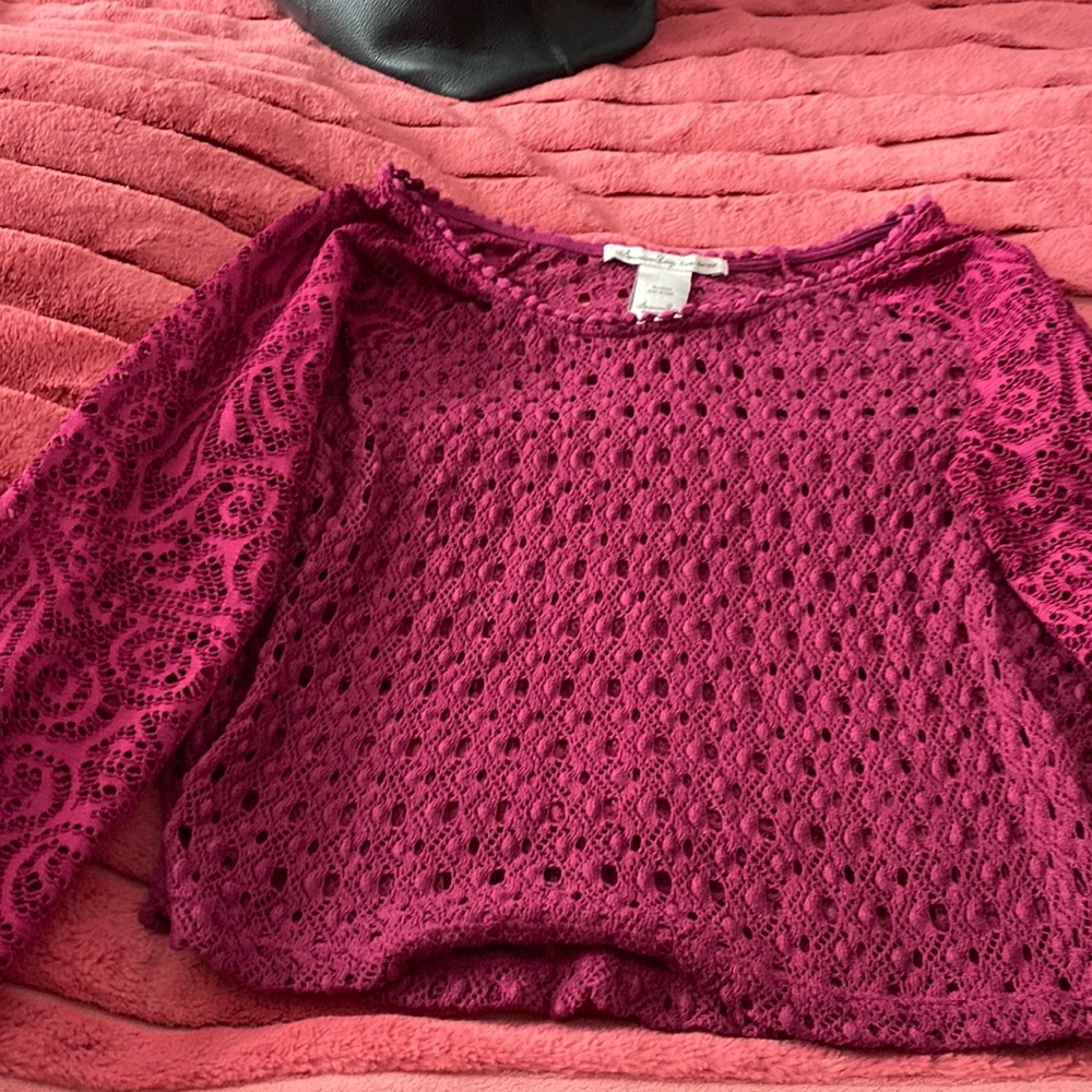 Burgundy shirt